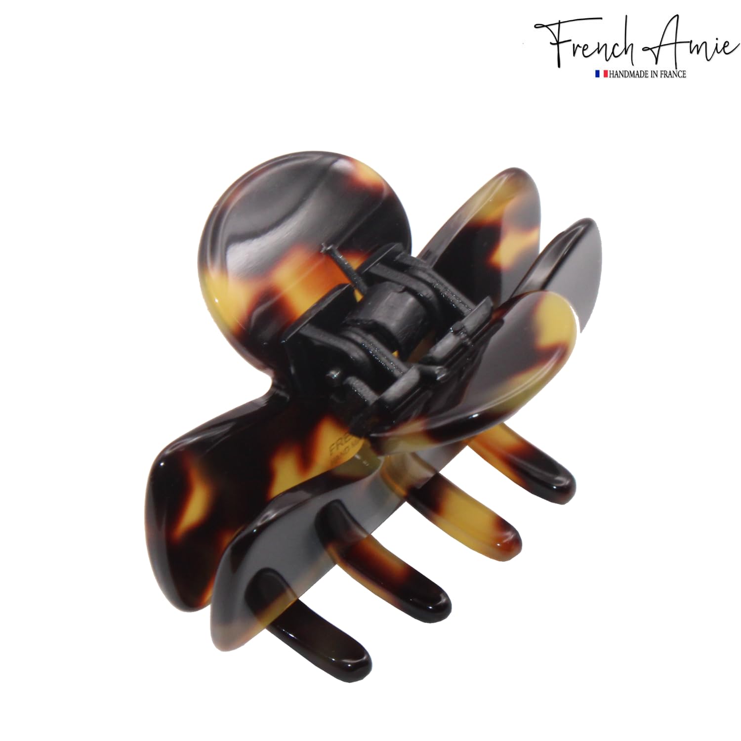 French Amie Grace Small 2” Cellulose Handmade Flexible Hair Claw for Thin Hair