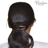 Parcelona French Buckle Cut Out Savana Large 4” Celluloid  Hair Clip Barrette