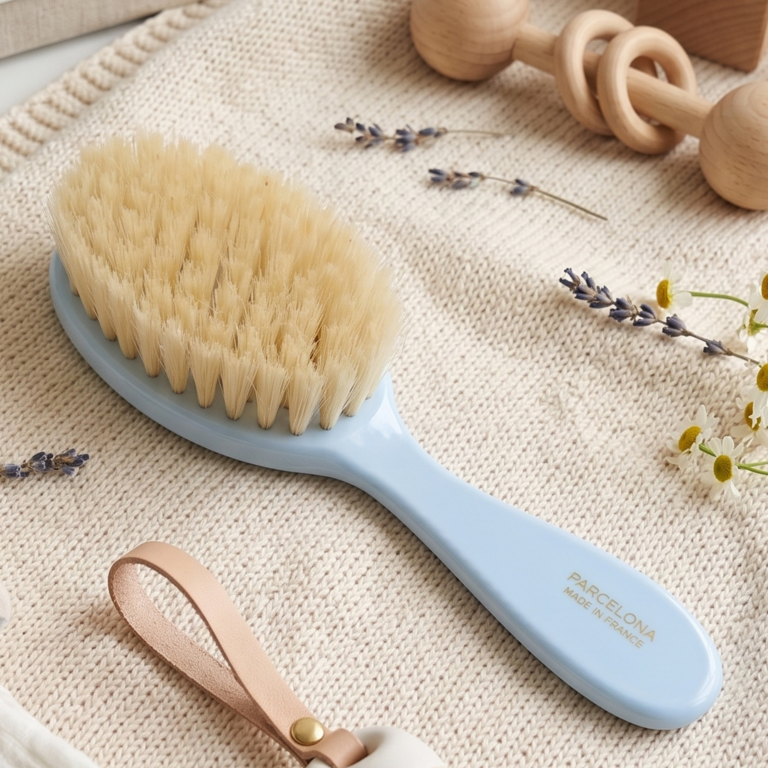Parcelona French Grooming Combo 6” Cellulose Baby Brush and Comb for Toddlers