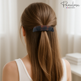 Parcelona French Flat Extra Large Wide Celluloid Acetate Hair Barrette for Women