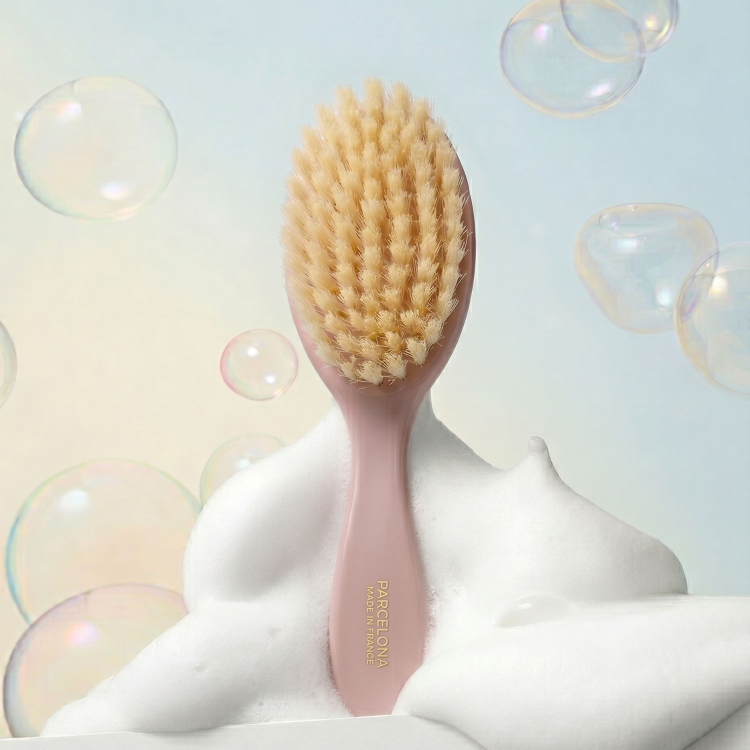 Parcelona French Grooming Combo 6” Cellulose Baby Brush and Comb for Toddlers