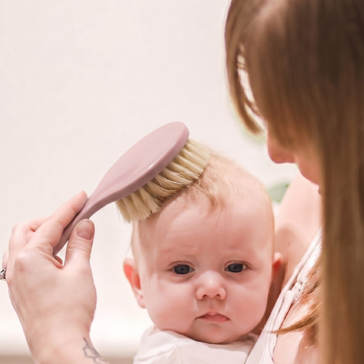 Parcelona French Grooming Combo 6” Cellulose Baby Brush and Comb for Toddlers