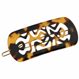 French Amie Swirls 2 ¼” Celluloid Handmade Tige Boule Snap Hair Clips for Women