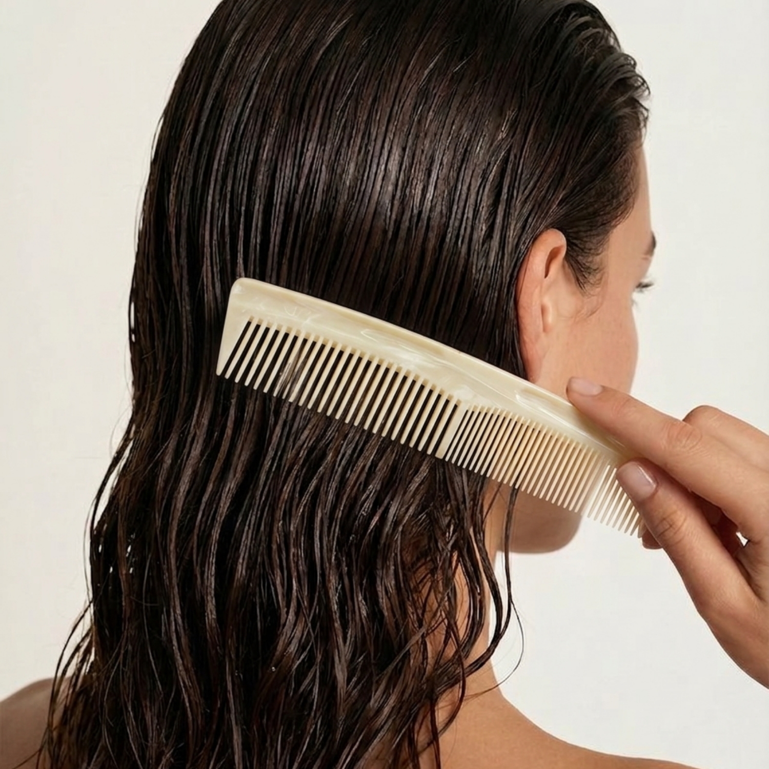 Parcelona Peigne Cellulose Acetate Dual Tooth Hair Styling Dressing Comb