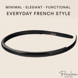 Parcelona French Yoga Headband Inner Grip Teeth Hairband for Women & Men Unisex