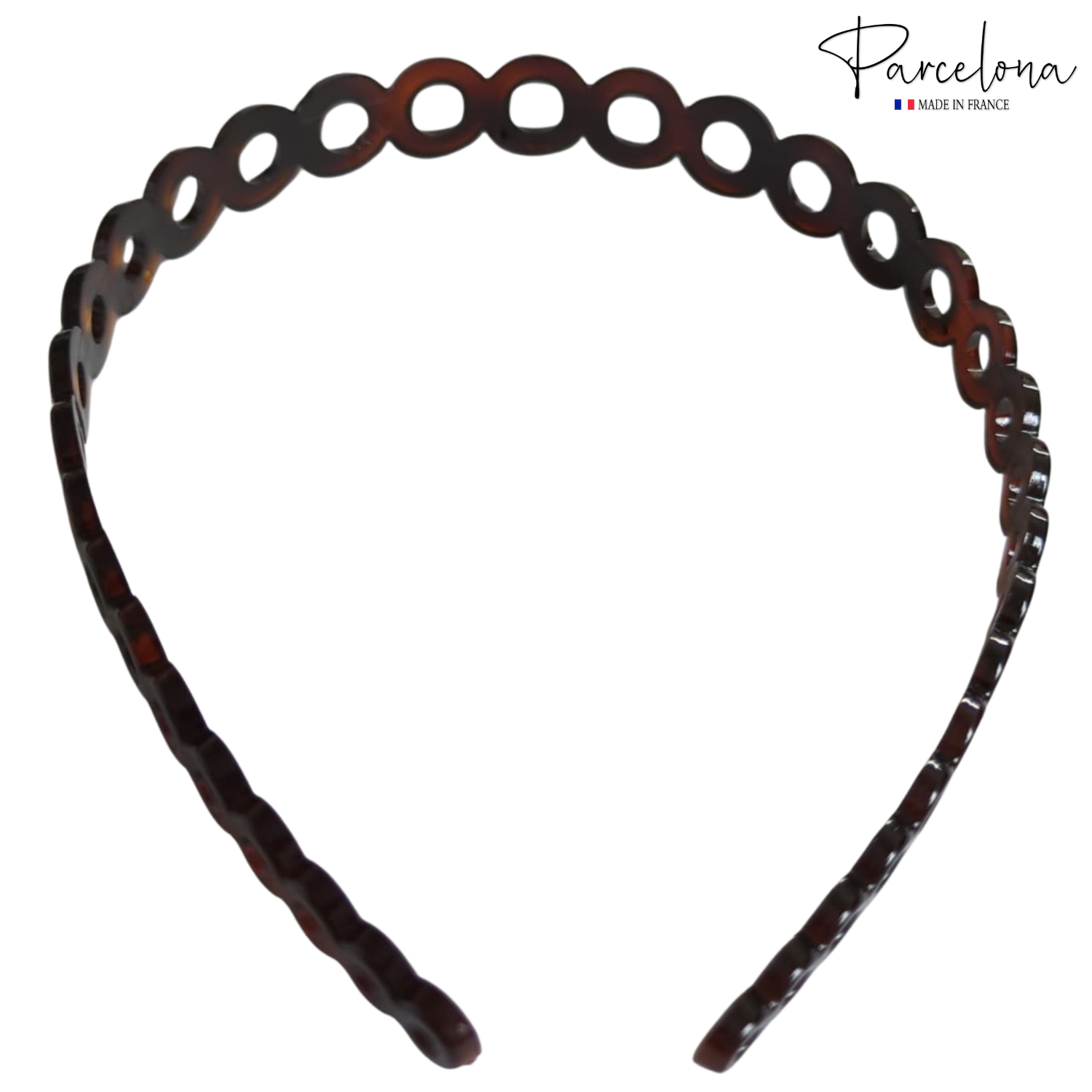 Parcelona French Bubbles Light Shell Cellulose 1/2 Inch Hair Head Band Headband
