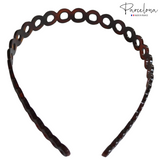 Parcelona French Bubbles Light Shell Cellulose 1/2 Inch Hair Head Band Headband