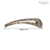 French Amie Grace Long Onyx Large Cellulose Acetate Chignon U Hair Pin Stick