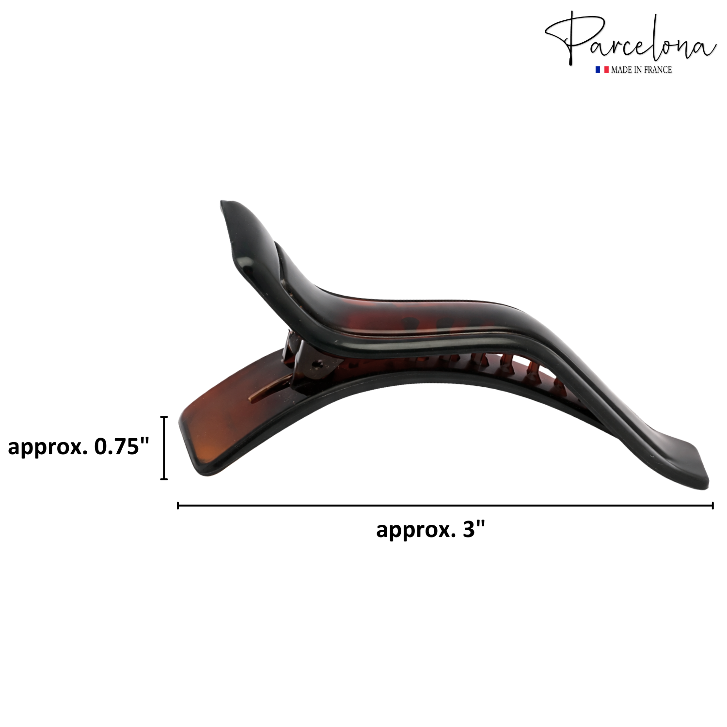 Parcelona Duckbill Hair Claw Clip 3" Cellulose Acetate Accessories for Women