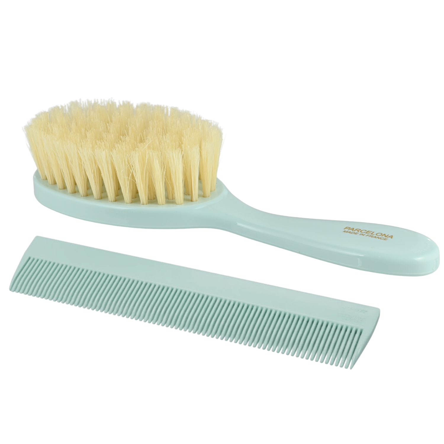 Parcelona French Grooming Combo 6” Celluloid Baby Brush and Comb for Toddlers