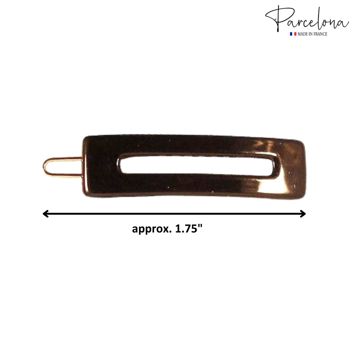 Parcelona French Tunis Medium Cellulose Acetate Side Slide Hair Pins for Women