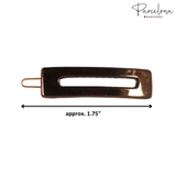 Parcelona French Tunis Medium Celluloid Acetate Side Slide Hair Pins for Women