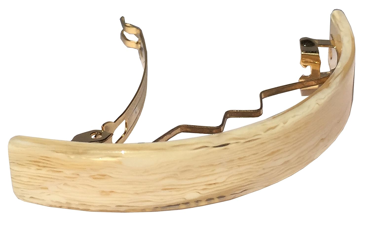 French Amie Curved Small Celluloid Handmade Hair Barrette for Women and Girls