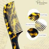 Parcelona French Wide Tooth Yellow Tokyo Large 8 3/4” Set of 2 Professional Hair