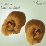 Parcelona French Twist Bun Shell Celluloid Crystal Hair U Stick Pin