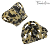 French Amie Hump Small 2 3/4" Celluloid Handmade Jaw Hair Claw Clip