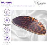 Parcelona French Oval Large 4" Celluloid Automatic Hair Barrette for Women