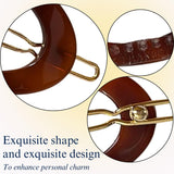 French Amie Oval Hoop Small 1 1/4” Celluloid Handmade Hair Barrette Clips(2 Pcs)