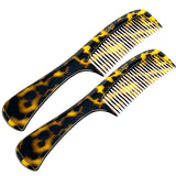 Parcelona French Wide Tooth Yellow Tokyo Large 8 3/4” Set of 2 Professional Hair