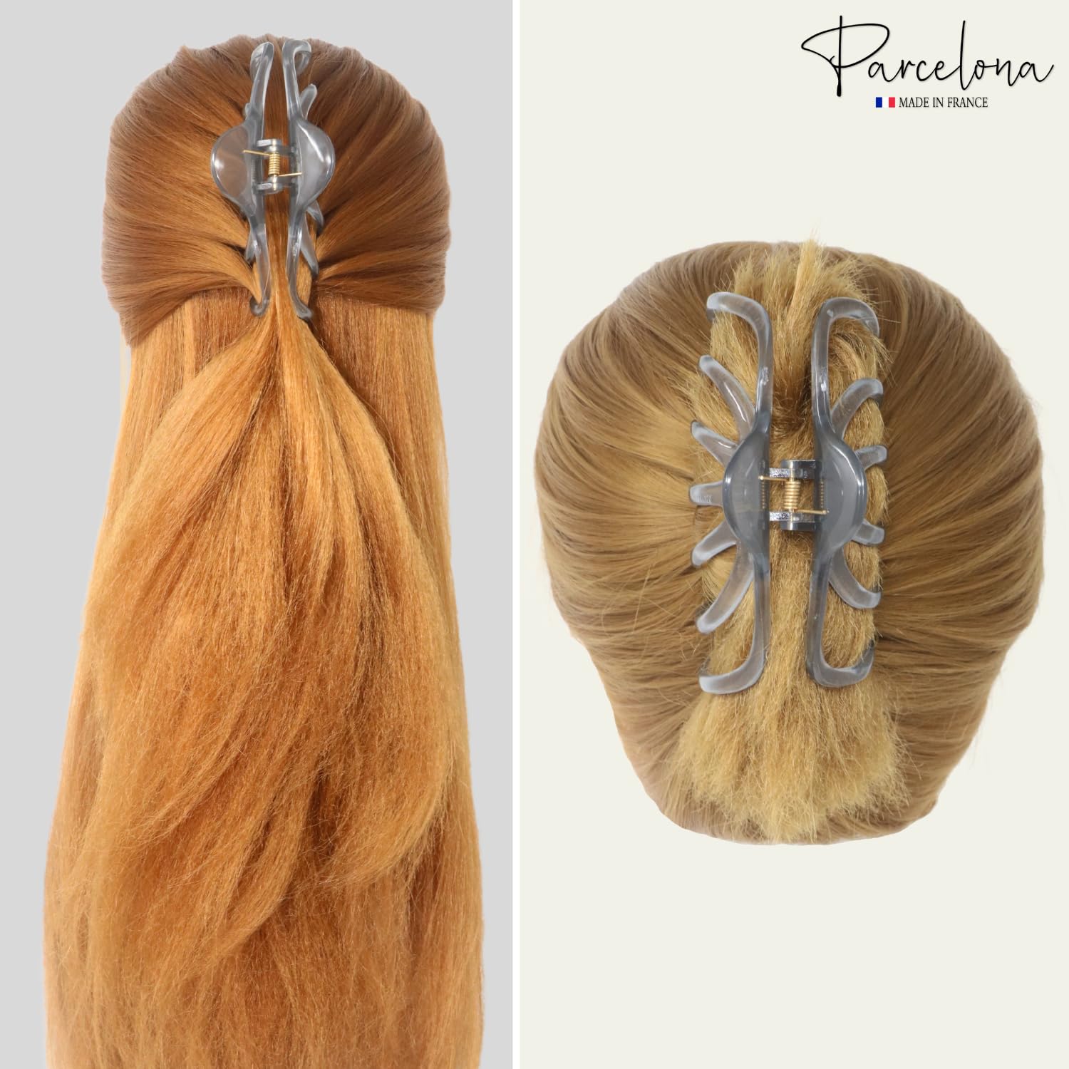 Parcelona French Dendrite Medium Cellulose Jaw Hair Claw for Women and Girls