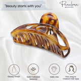 Parcelona French Rain Drop 4" Large Celluloid Jaw Hair Claw for Women