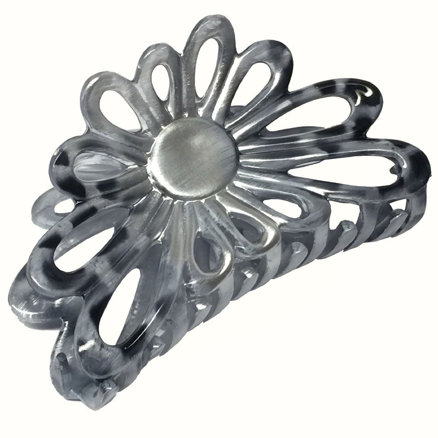 Parcelona French Plume Medium 3" Celluloid Acetate Hair Claw for Women and Girls
