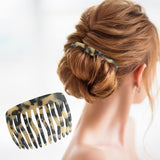 French Amie Fab 13 Teeth Medium Handmade Celluloid Side Hair Comb for Women