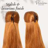 Parcelona French Boss Thin 3 1/2" Medium Celluloid Jaw Hair Claw for Women