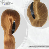 Parcelona French Tapered Edge 11 Teeth Side Hair Combs for Women & Girls (2Pcs)