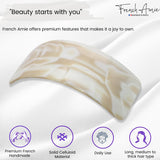 French Amie Broad Curved Oblong Large Celluloid Acetate Hair Barrette for Women