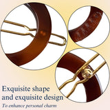 French Amie Mini Circle Celluloid Handmade Hair Clips Snap on Side Slide Clip