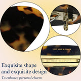 French Amie Fine Oval Medium Celluloid Handmade Automatic Hair Clip Barrette
