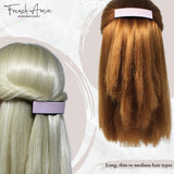 French Amie Medium Fine Wide Rectangular Handmade Hair Barrette for Women