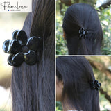 Parcelona French Belle Fleur Small 1 1/2" Celluloid Jaw Hair Claw for Women