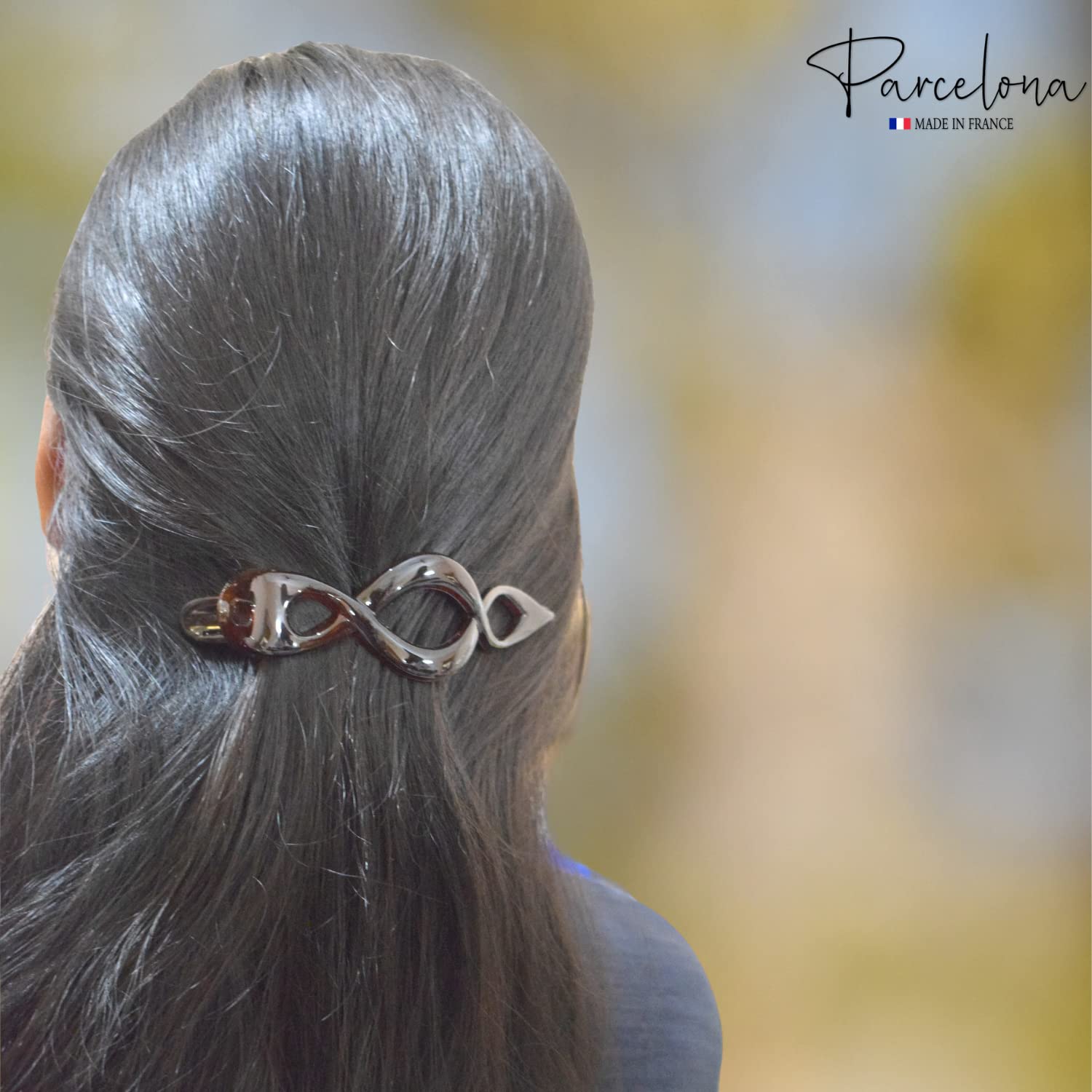 Parcelona French Twist Style 4 1/2" Large Cellulose Hair Side Slider Claw Clip