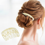 French Amie Fab 13 Teeth Medium Handmade Celluloid Side Hair Comb for Women