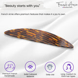 French Amie Large Oval Handmade Celluloid Hair Clip Barrette for Women