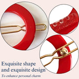 French Amie Mini Circle Celluloid Handmade Hair Clips Snap on Side Slide Clip