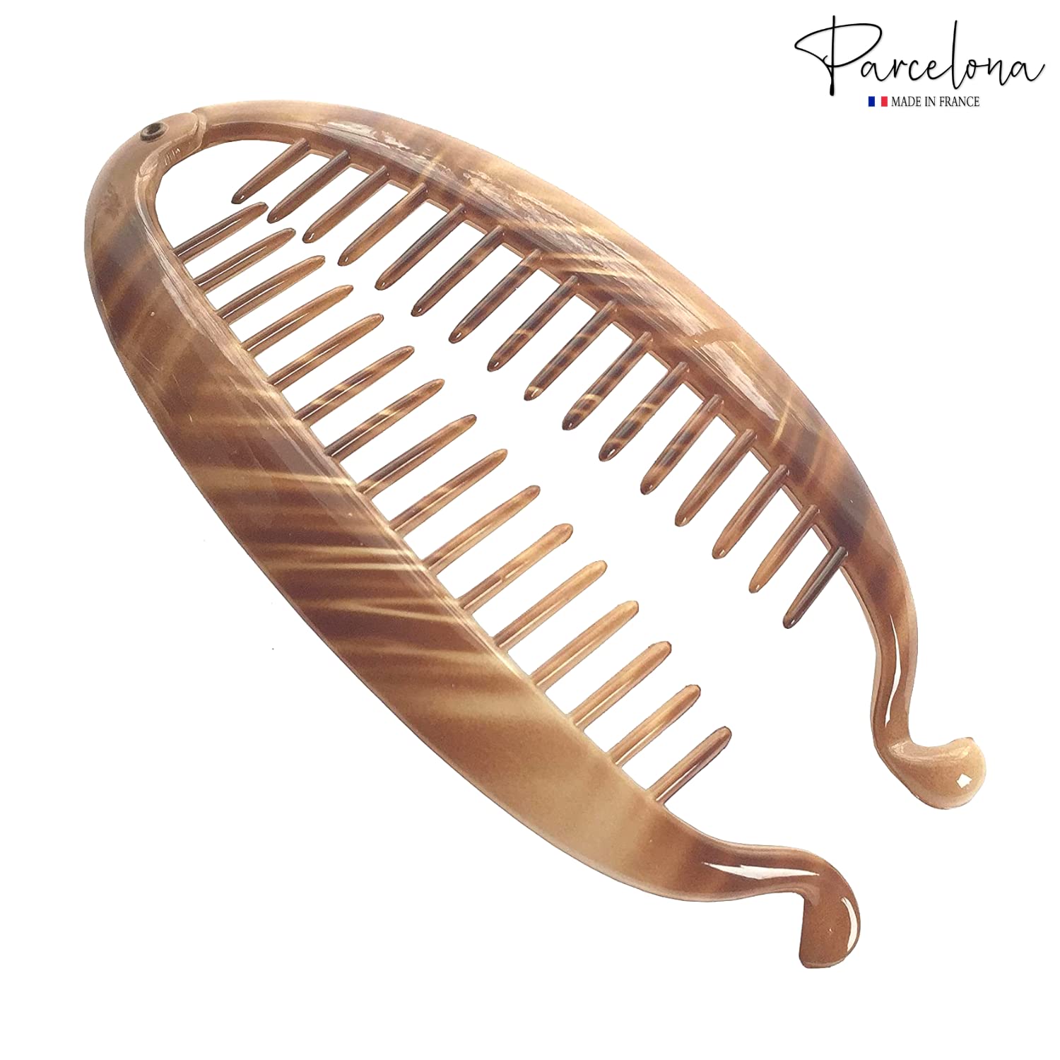 Parcelona French Large 5.5" Cellulose Ponytail Holder Banana Hair Clip for Women