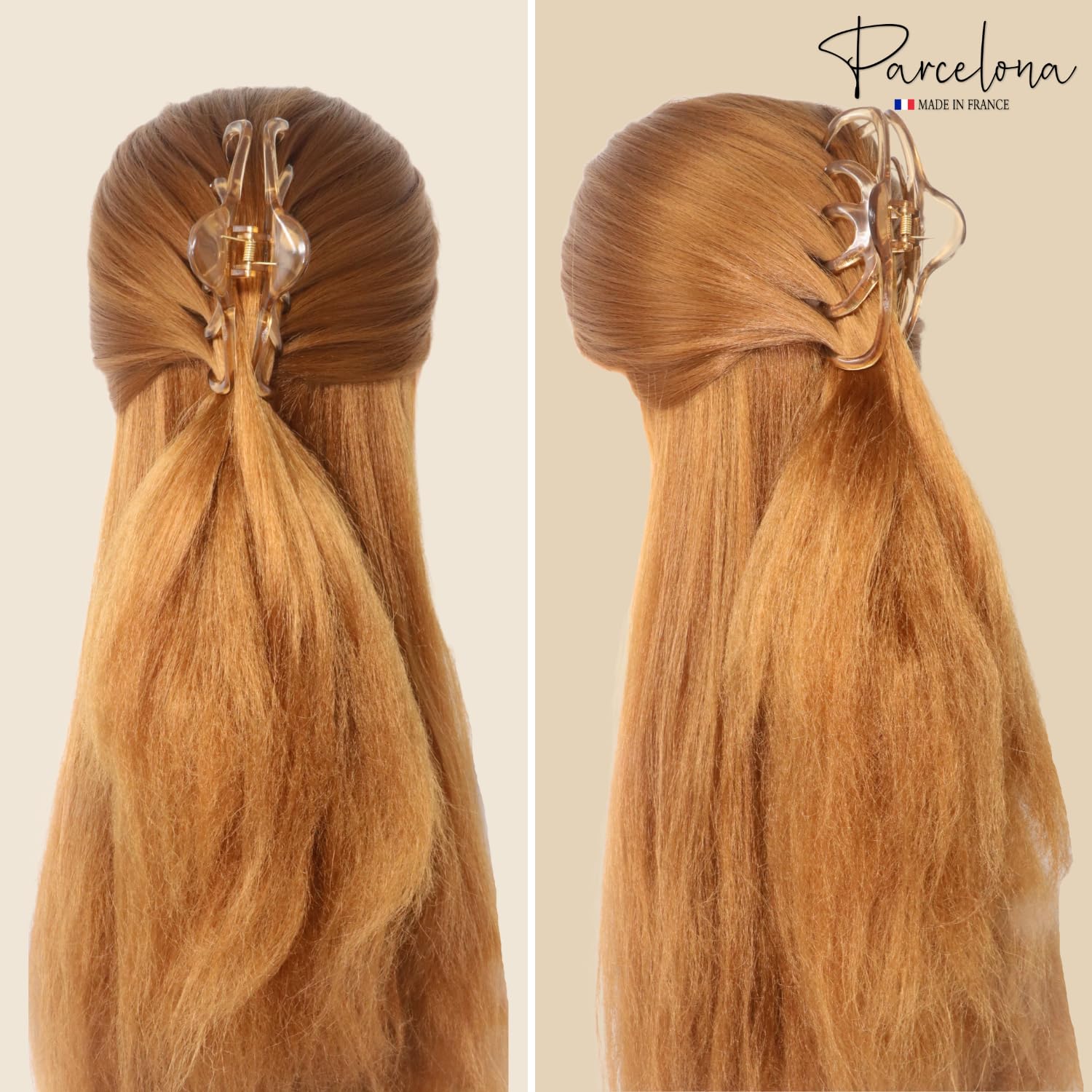 Parcelona French Dendrite Medium Cellulose Jaw Hair Claw for Women and Girls