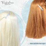 French Amie Rounded Oblong Small Cellulose No Metal Hair Slide Barrettes(2 Pcs)
