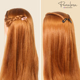 Parcelona French Mini Set of 4 Small 1.25" Celluloid Snap Hair Pins for Women