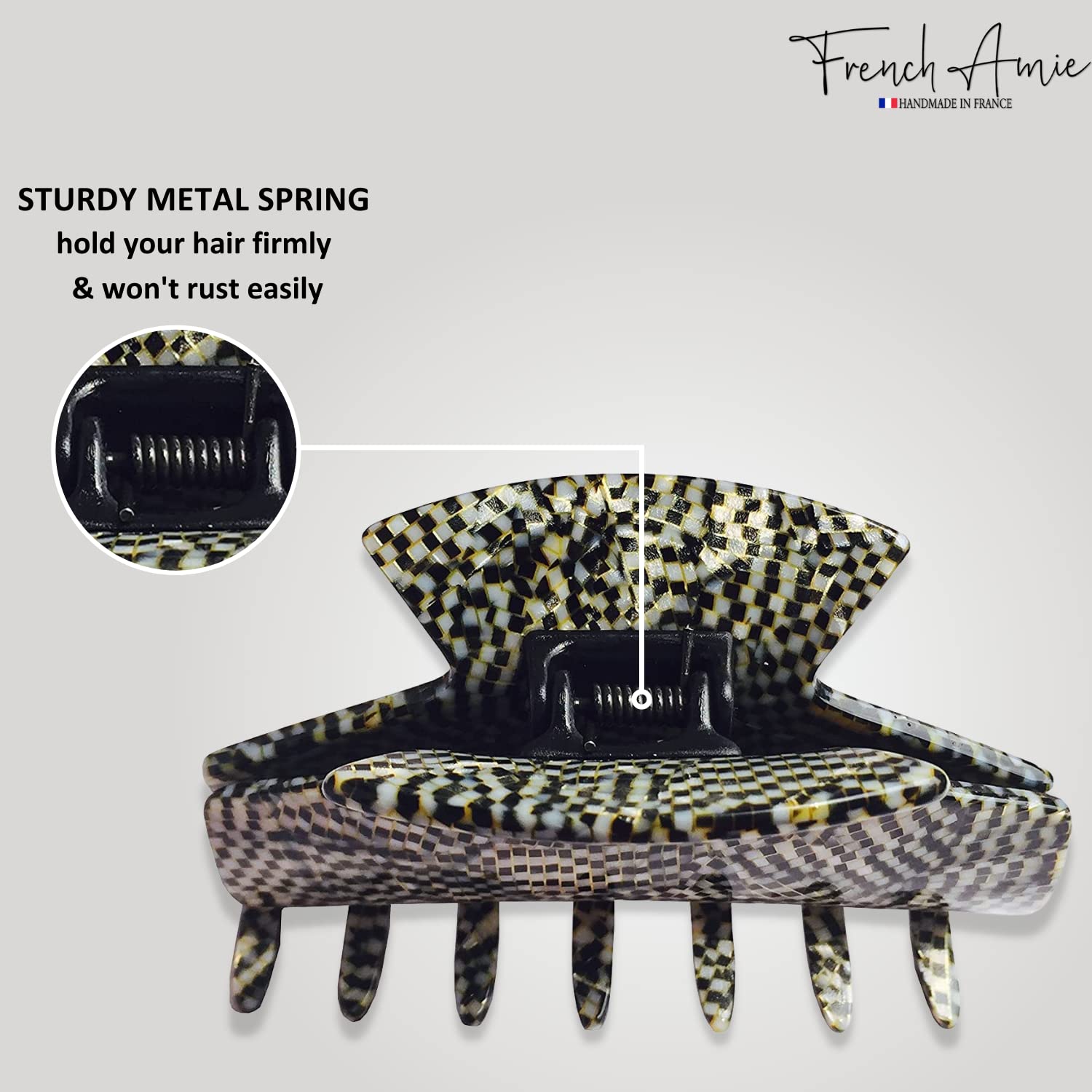 French Amie Chic Opera Handmade Cellulose Large Jaw Hair Claw Clip Clutcher