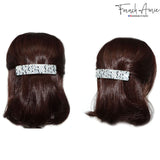 French Amie Long Rectangle Handmade Large Hair Barrette Clip for Women N Girls