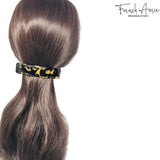 French Amie Long Rectangle Handmade Large Hair Barrette Clip for Women N Girls
