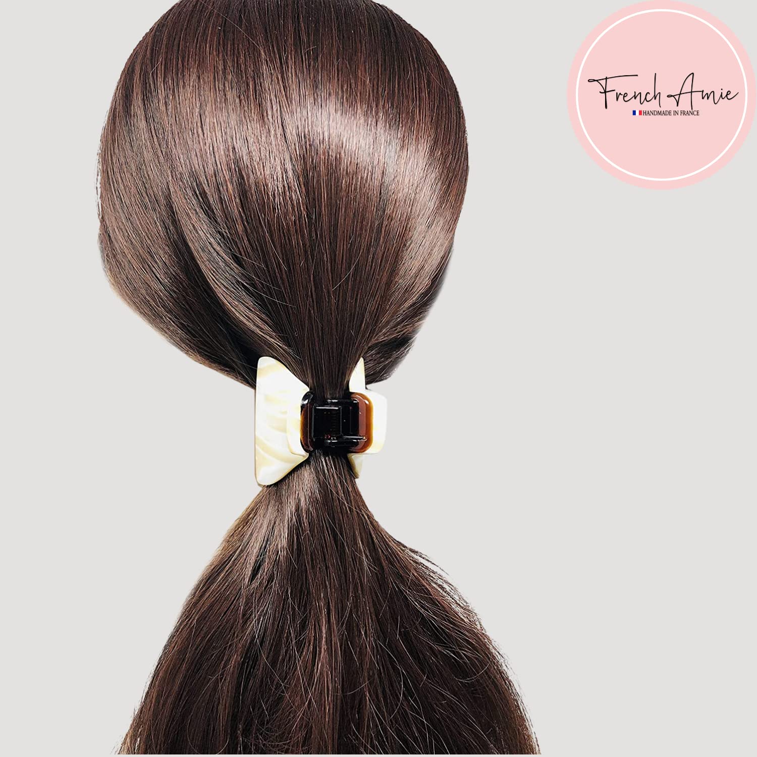 French Amie Big Fat Handmade Cellulose Acetate Small Jaw Hair Claw for Women and Girls
