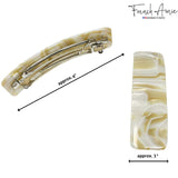 French Amie Long Rectangle Handmade Large Hair Barrette Clip for Women N Girls