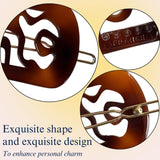 French Amie Swirls 2 ¼” Celluloid Handmade Snap Hair Clips for Women 2 Pcs