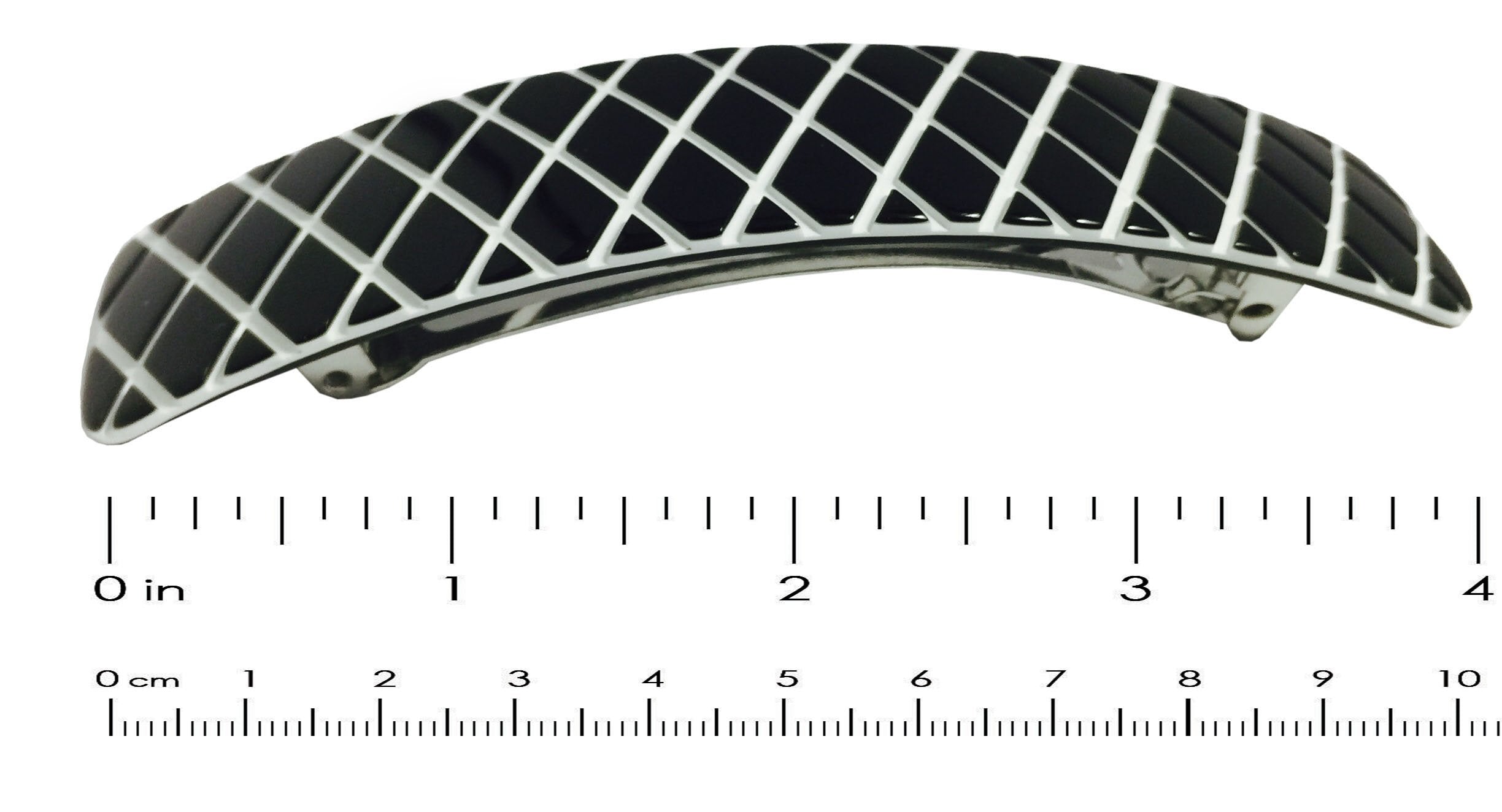 French Amie Long Rectangle Handmade Large Hair Barrette Clip for Women N Girls