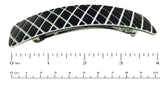 French Amie Long Rectangle Handmade Large Hair Barrette Clip for Women N Girls
